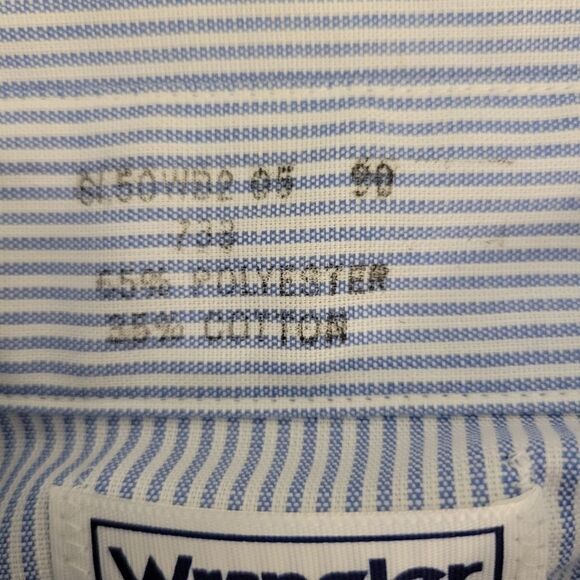 Wrangler by Red Kap uniform shirts Size large blue/white stripped NWOT - Picture 6 of 8